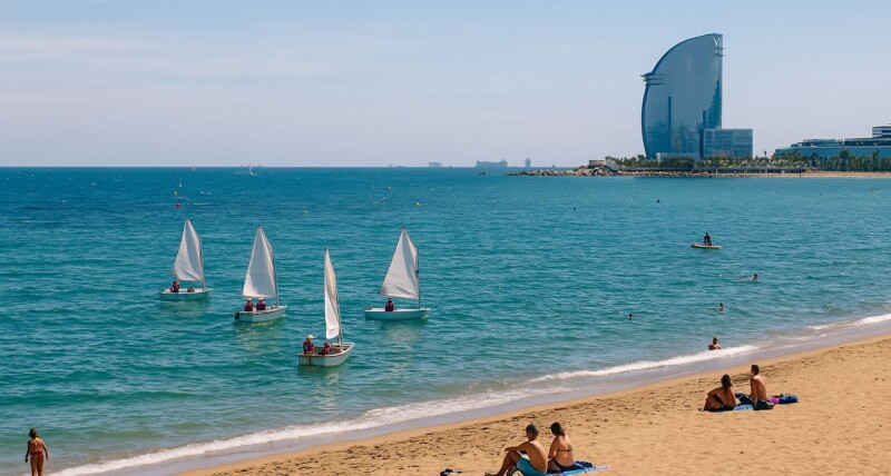 Barcelona en verano cerca del mar.png