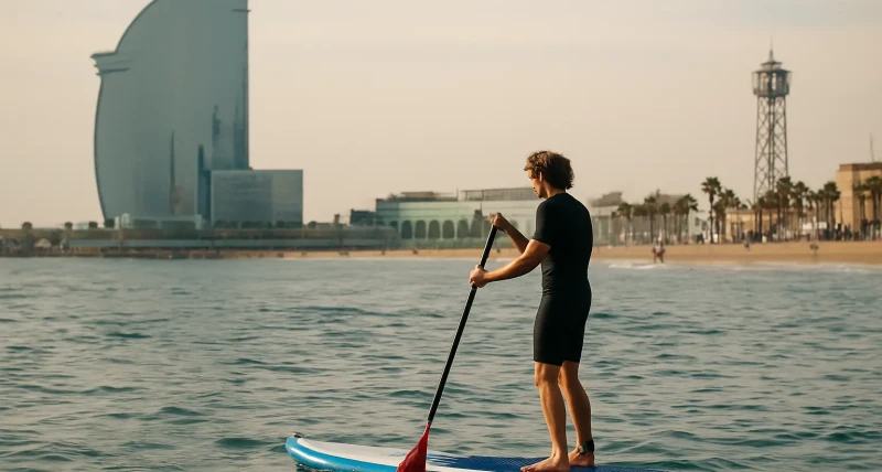 hacer paddle surf en Barcelona