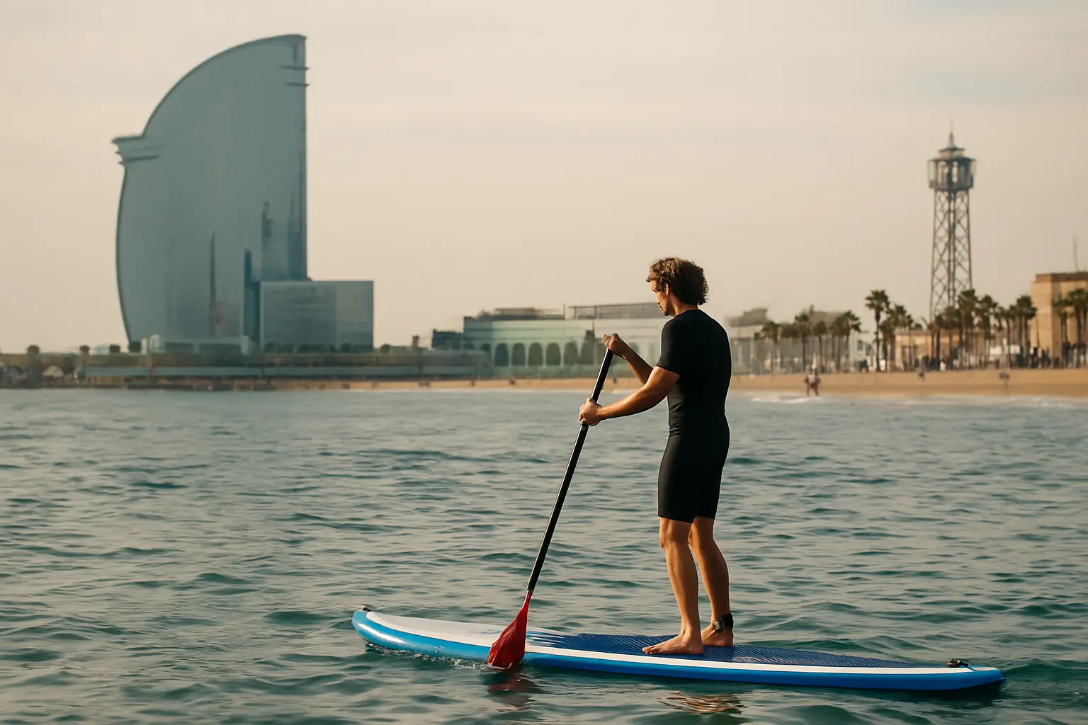 hacer paddle surf en Barcelona