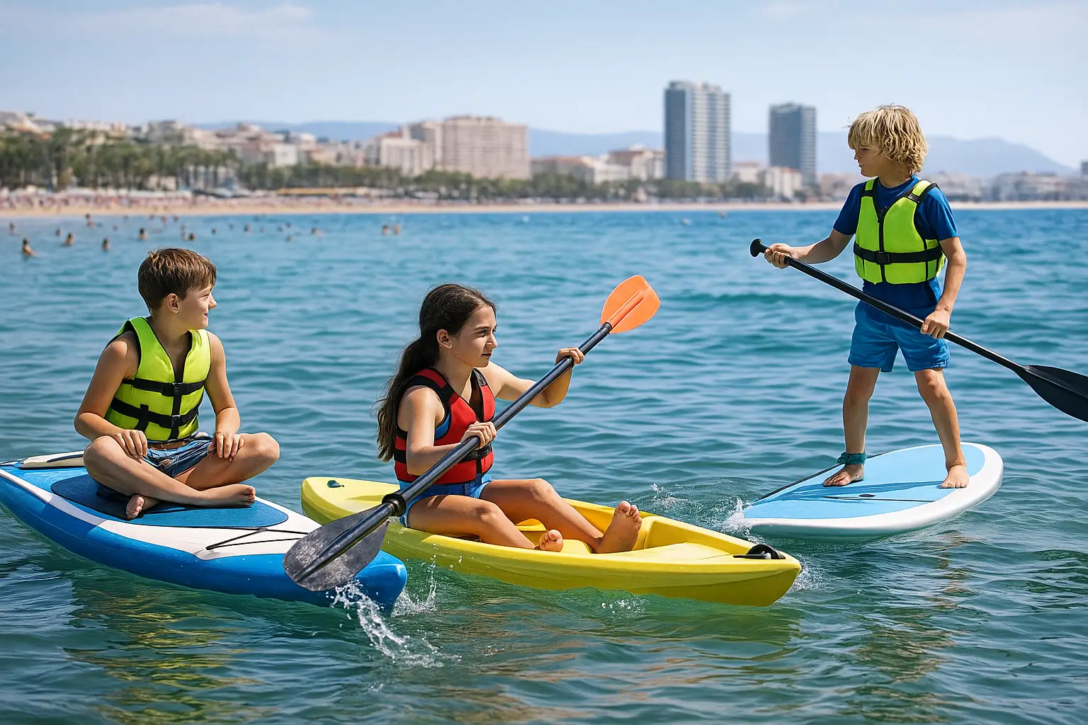 Deportes acuáticos para niños en Barcelona